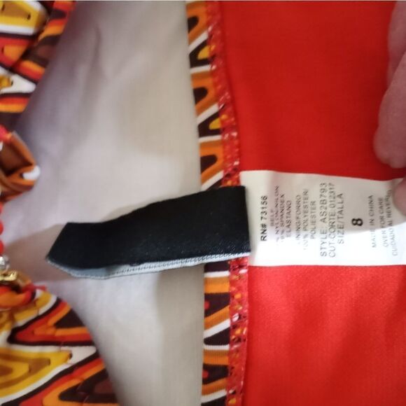 ABS 2 Pieces Classic Bikini 8 Padded Stripwire Top 6 Mlticlrd Beades Decorated - Picture 2 of 11